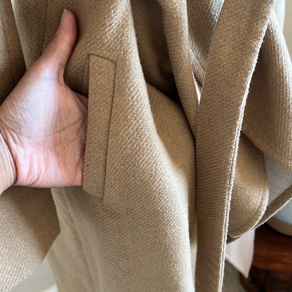 ASOS Oatmeal Belted Wrap Coat (US 0) - Picture 4 of 9